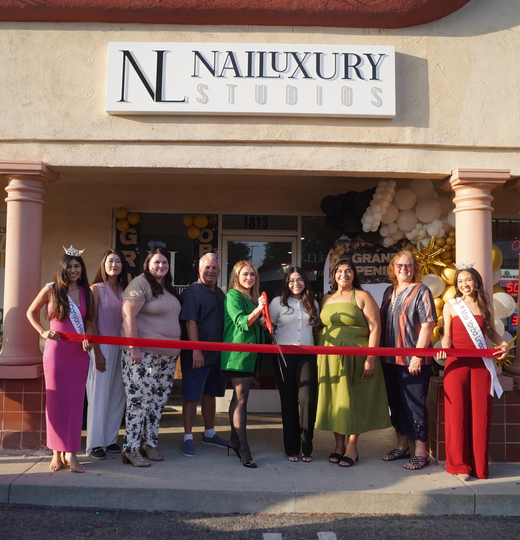 Nailuxury Studios grand opening ribbon cutting in Placentia, California